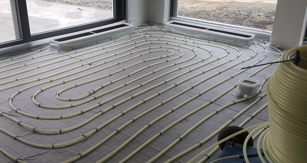 Chão radiante Uponor concluído